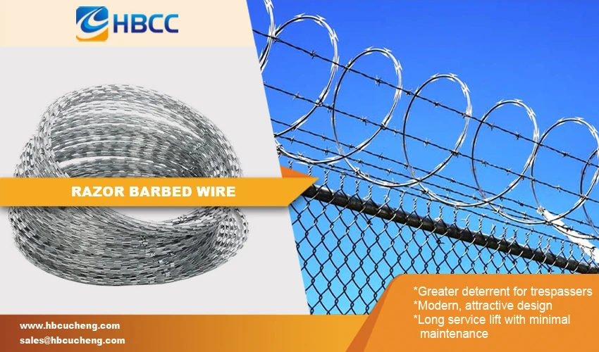 Razor barbed wire features Razor barbed wire features