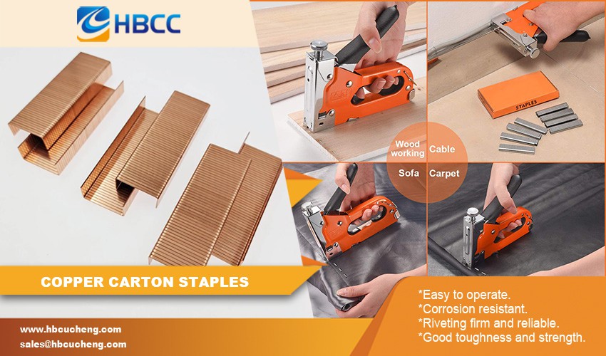 Copper Carton Staples features Copper Carton Staples features